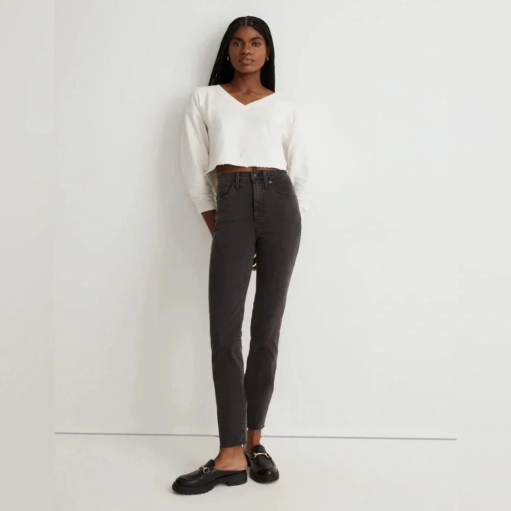 Madewell Stovepipe Jeans in Banberry Wash: Raw-Hem Edition